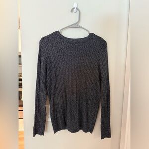 Kim Rogers Black and Silver Knit Sweater